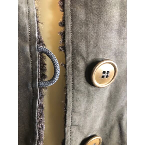 American Vintage 90's black coat with faux fur lining size medium - Picture 10 of 11